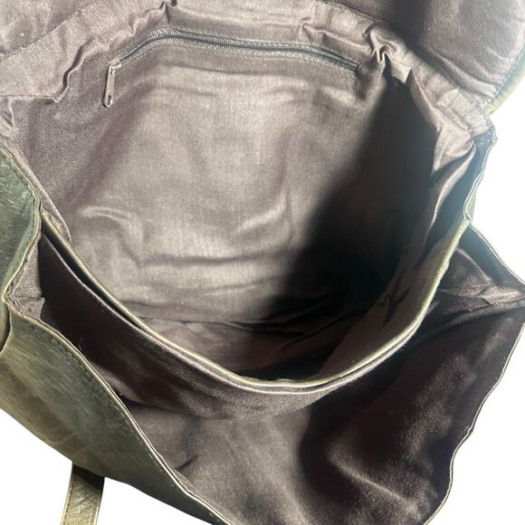 Handmade Leather Crossbody Shoulder Bag Brown Slouchy Satchel – Some Fading - Picture 9 of 15